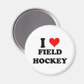 I Liebe Field Hockey Magnet (Vorderseite/Rückseite)