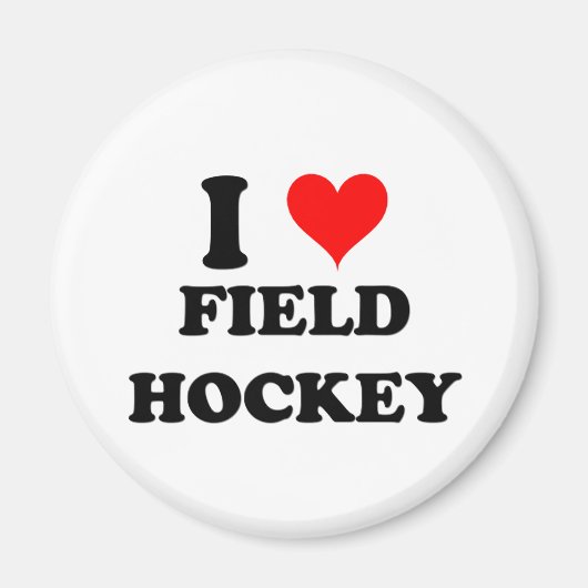 I Liebe Field Hockey Magnet (Vorne)
