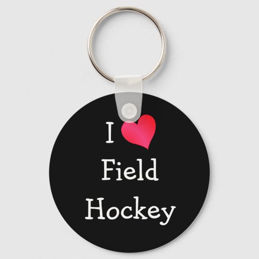 I Liebe Field Hockey Schlüsselanhänger (Vorderseite)