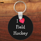 I Liebe Field Hockey Schlüsselanhänger (Vorderseite)