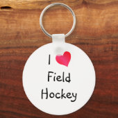 I Liebe Field Hockey Schlüsselanhänger (Vorderseite)