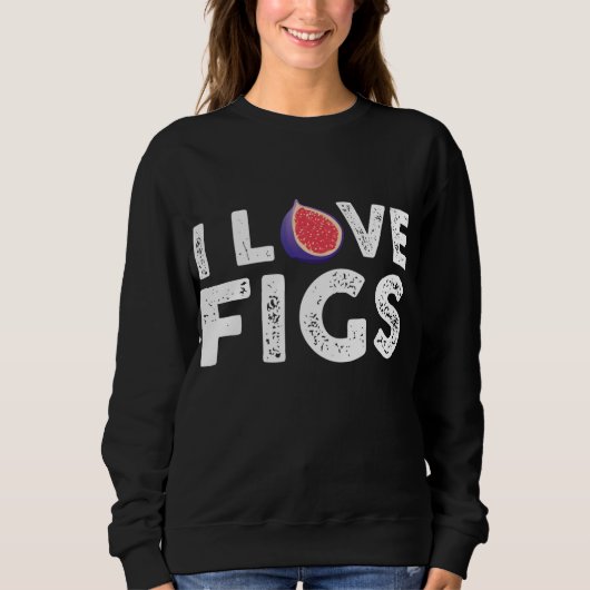 I Liebe Figoutfit vegetarische Abb. Pflanze Sweatshirt (Vorderseite)