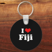 I Liebe Fiji Tshirt Schlüsselanhänger (Vorderseite)