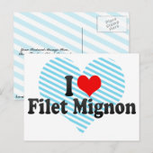 I Liebe Filet Mignon Postkarte (Vorne/Hinten)