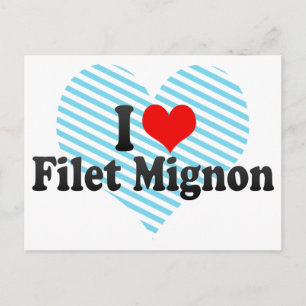 I Liebe Filet Mignon Postkarte