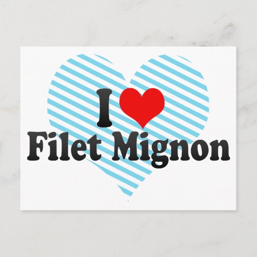 I Liebe Filet Mignon Postkarte (Vorderseite)