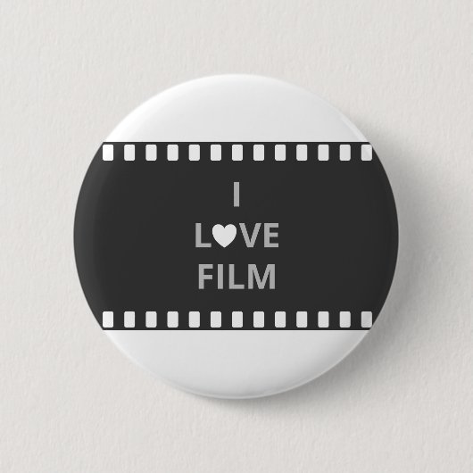 I Liebe Film Abzeichen Button (Vorderseite)