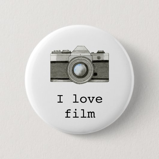 I Liebe Film Abzeichen Button (Vorderseite)