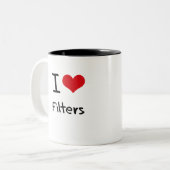 I Liebe-Filter Zweifarbige Tasse (Vorderseite Links)