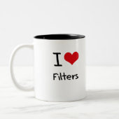 I Liebe-Filter Zweifarbige Tasse (Links)