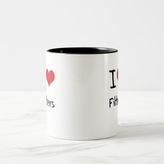 I Liebe-Filter Zweifarbige Tasse (Mittel)