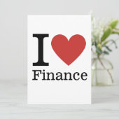 I ❤️ Liebe Finance Einladung (Stehend Vorderseite)