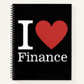I ❤️ Liebe Finanzen - Finanzabteilung NOTEBOOK Notizblock (Vorderseite)