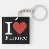 I ❤️ Liebe Finanzen - Finanzabteilung - Schlüssela Schlüsselanhänger (Rückseite)
