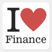 I ❤️ Liebe Finanzen - Finanzabteilung - STICKER (Vorderseite)
