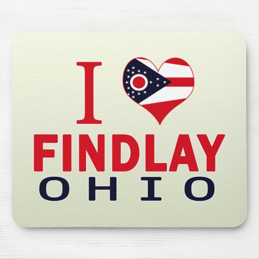 I Liebe Findlay, Ohio Mousepad (Vorne)