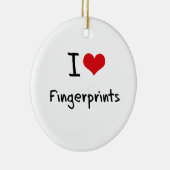 I Liebe-Fingerabdrücke Keramik Ornament (Rechts)