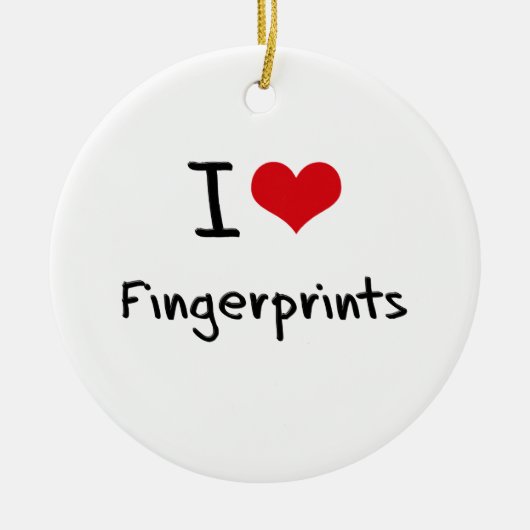 I Liebe-Fingerabdrücke Keramik Ornament (Vorne)