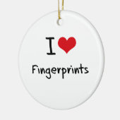 I Liebe-Fingerabdrücke Keramik Ornament (Links)