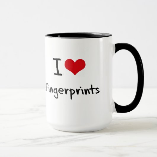 I Liebe-Fingerabdrücke Tasse (Rechts)
