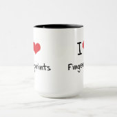I Liebe-Fingerabdrücke Tasse (Zentrum)