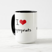 I Liebe-Fingerabdrücke Tasse (Vorderseite Links)
