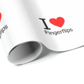 I Liebe Fingerflips Geschenkpapier (Rolleneckpunkt)