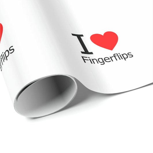 I Liebe Fingerflips Geschenkpapier (Rolleneckpunkt)