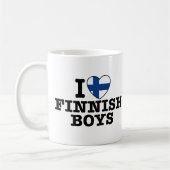 I Liebe Finnische Jungen Kaffeetasse (Links)
