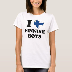 I Liebe Finnische Jungen T-Shirt