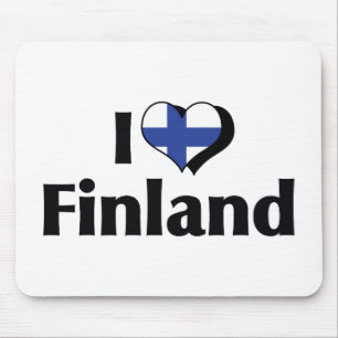 I Liebe Finnland Flagge Mousepad