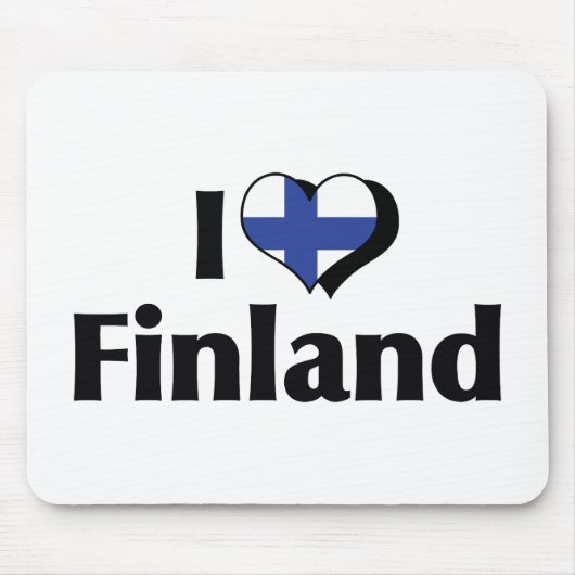 I Liebe Finnland Flagge Mousepad (Vorne)