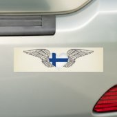 I Liebe Finnland - Flügel Autoaufkleber (Auf Auto)