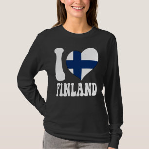 I Liebe Finnland I Liebe Helsinki Finnland Flaggen T-Shirt
