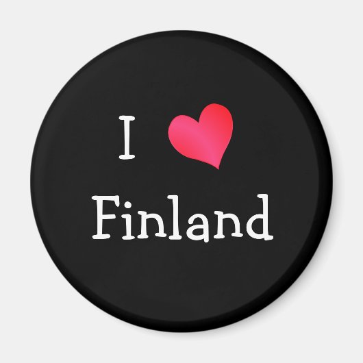 I Liebe Finnland Magnet (Vorne)