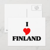 I Liebe Finnland Postkarte (Vorne/Hinten)