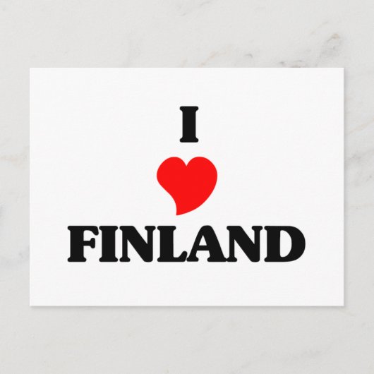 I Liebe Finnland Postkarte (Vorderseite)