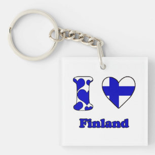 I Liebe Finnland Schlüsselanhänger