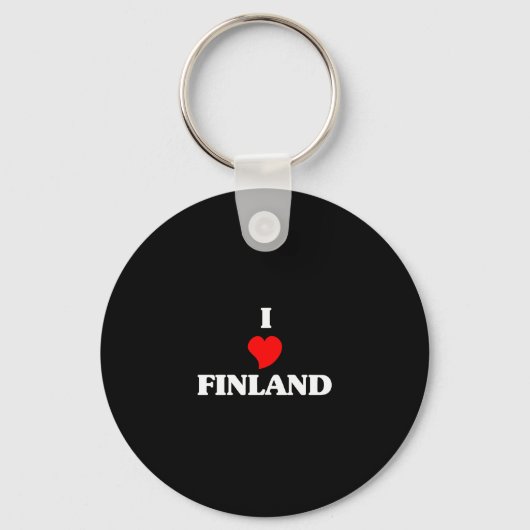 I Liebe Finnland Schlüsselanhänger (Vorderseite)