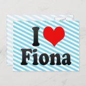 I Liebe Fiona Postkarte (Vorne/Hinten)