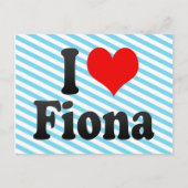 I Liebe Fiona Postkarte (Vorderseite)
