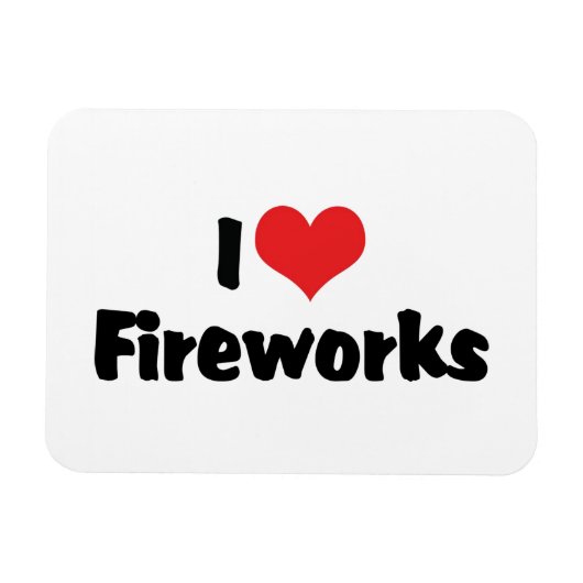 I Liebe Fireworks Magnet (Horizontal)