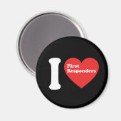I Liebe First Responder Magnet (Vorderseite/Rückseite)