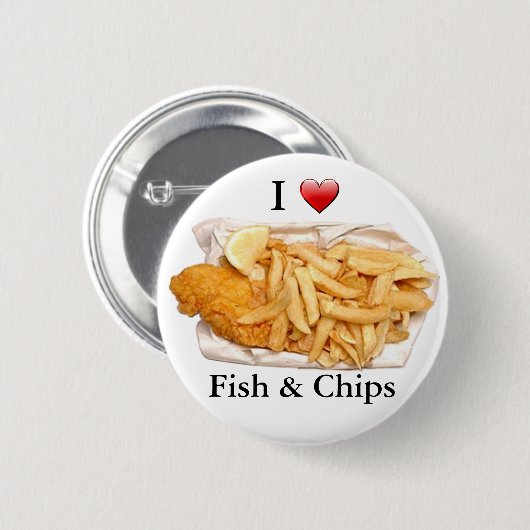 I Liebe-Fisch und Button (Vorne & Hinten)
