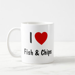 I Liebe Fisch und Chips Kaffeetasse