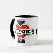 I Liebe Fische Tasse (Vorderseite Links)