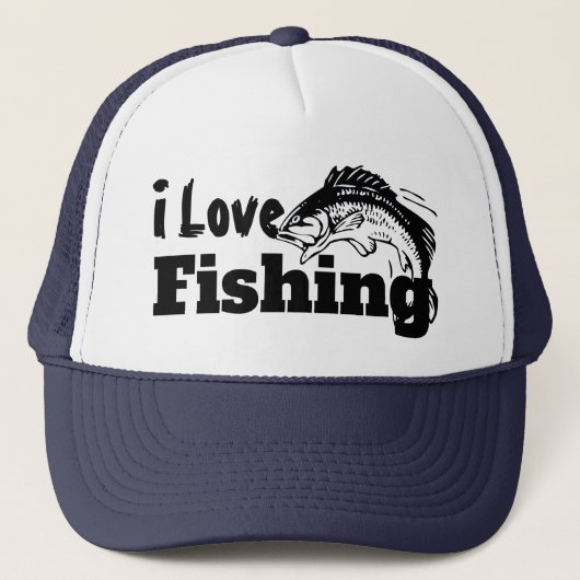 I Liebe Fischen von Trucker Hat Truckerkappe (Vorderseite)
