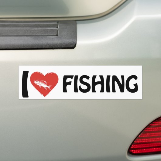 I Liebe Fischerei Autoaufkleber (Auf Auto)