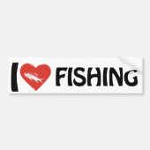 I Liebe Fischerei Autoaufkleber (Vorne)