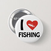 I Liebe Fischerei Button (Vorne & Hinten)